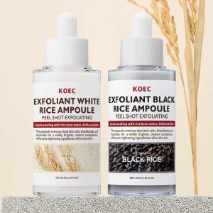 סרום פילינג לפנים אורז שחור KOEC - 30ml להסרת תאים מתים