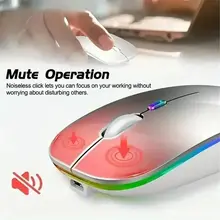 עכבר אלחוטי נטען שקט LED - למחשב נייד ונייח