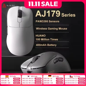 עכבר גיימינג אלחוטי AJAZZ AJ179 PRO - עם בסיס טעינה
