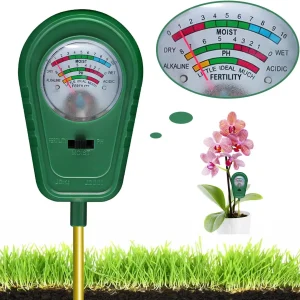 ערכת בדיקת קרקע 3 ב-1 - מד לחות, pH ודישון