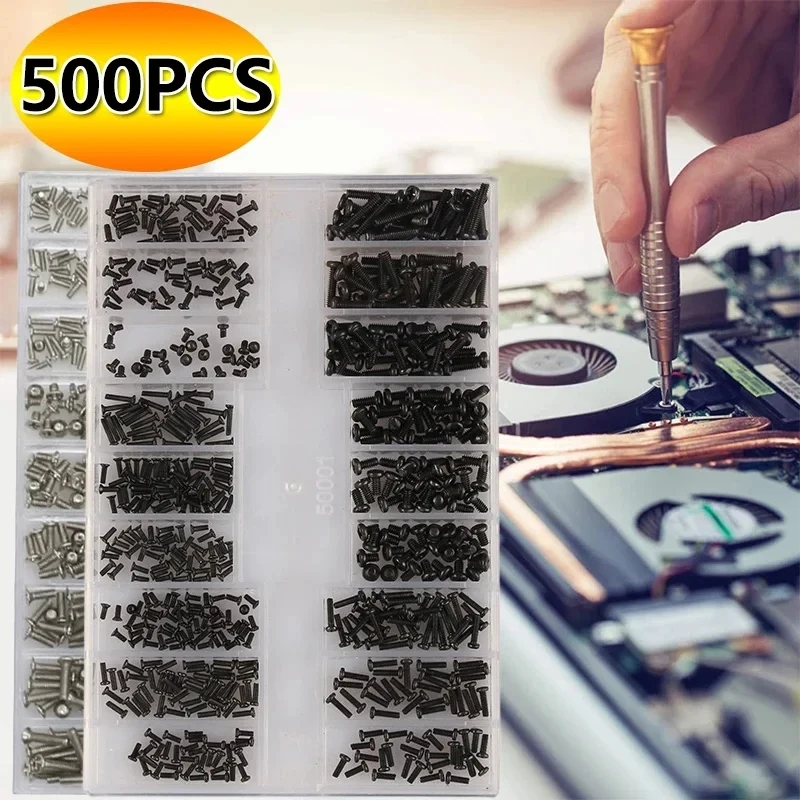 ערכת ברגים מיניאטוריים 500 יח' לתיקון מכשירי DIY