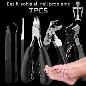 ערכת טיפוח ציפורניים מקצועית 7 חלקים - ניידת