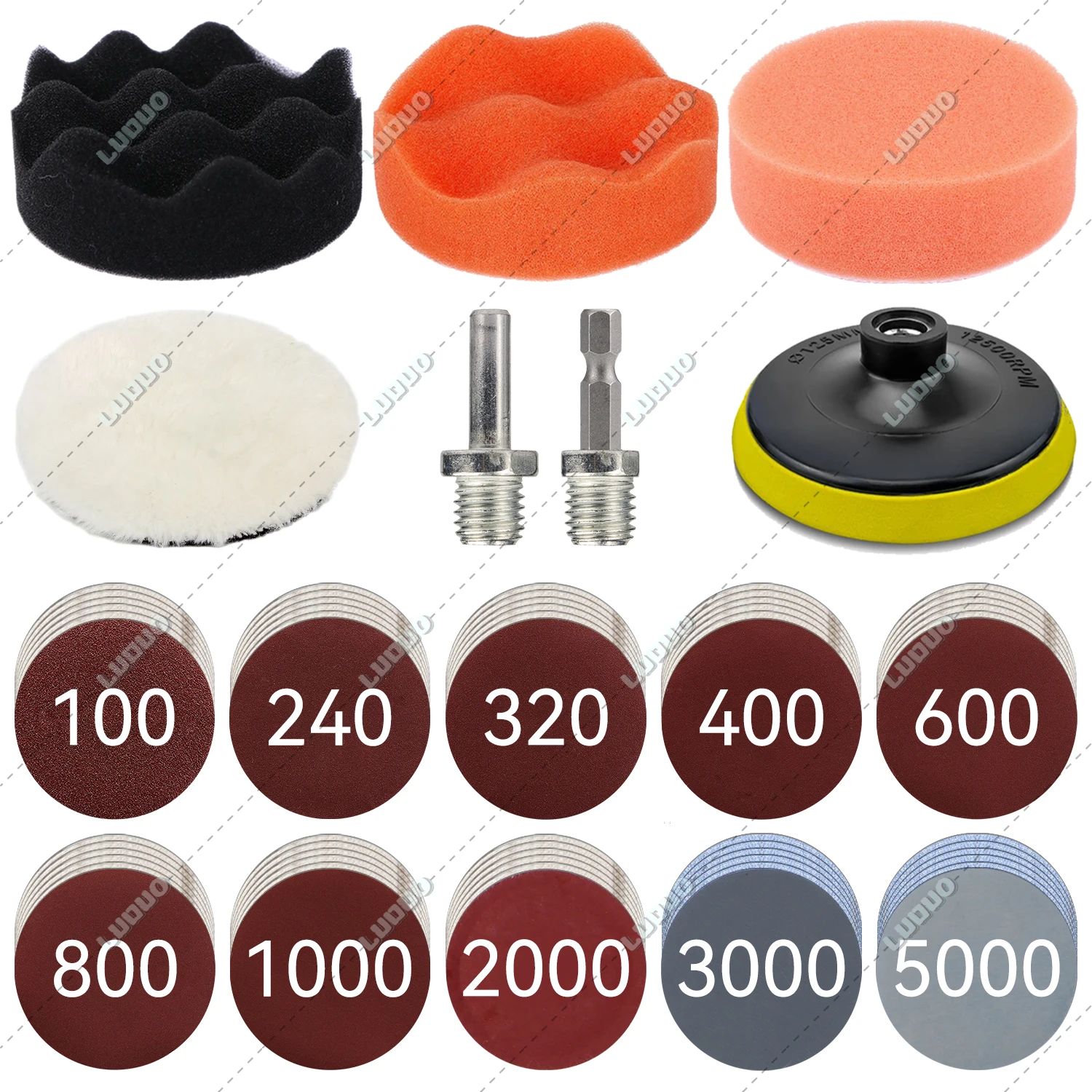 פד ליטוש לרכב - ספוג צמר איכותי 3-6 אינץ'