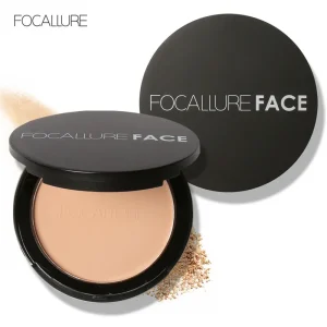 פודרת פנים FOCALLURE - 3 גוונים , בקרת שומן ואיפור טבעי