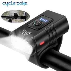 פנס אופניים LED קדמי - נטען Type-C - אביזר רכיבה