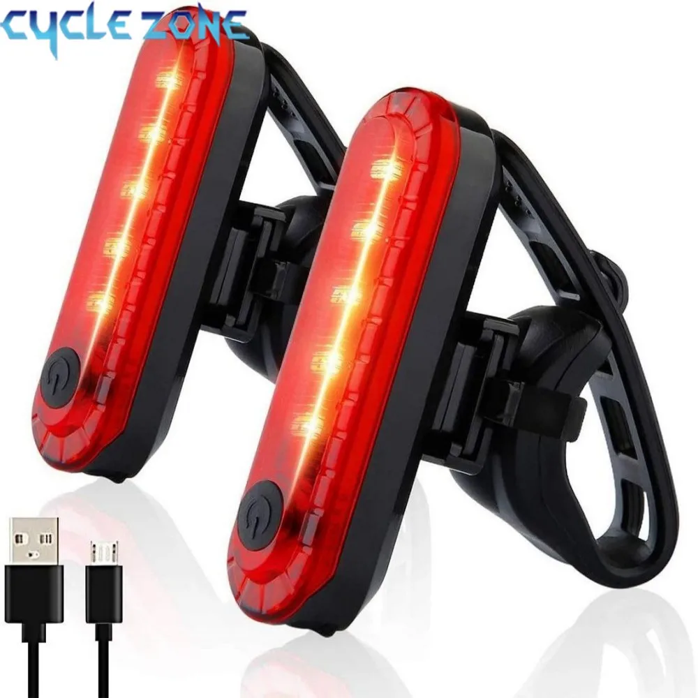 פנס אחורי לאופניים נטען USB - בטיחותי לרכיבה