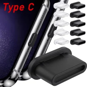 פקקי אבק סיליקון Type-C לאייפון 15 - הגנה מירבית