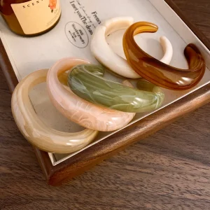 צמידי אקריליק רחבים לנשים - צמיד ג'לי וינטג' M1