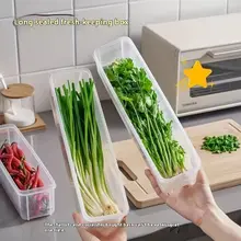 קופסת אחסון למקרר - שומר טריות מזון שקוף