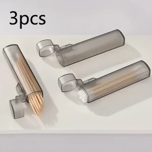 קופסת אחסון מיני שקופה - נסיעות- קיסמי אוזניים