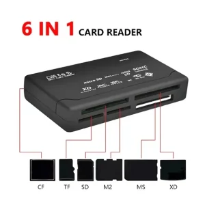 קורא כרטיסי זיכרון USB 2.0 - רב שימושי לכל סוגי הכרטיסים
