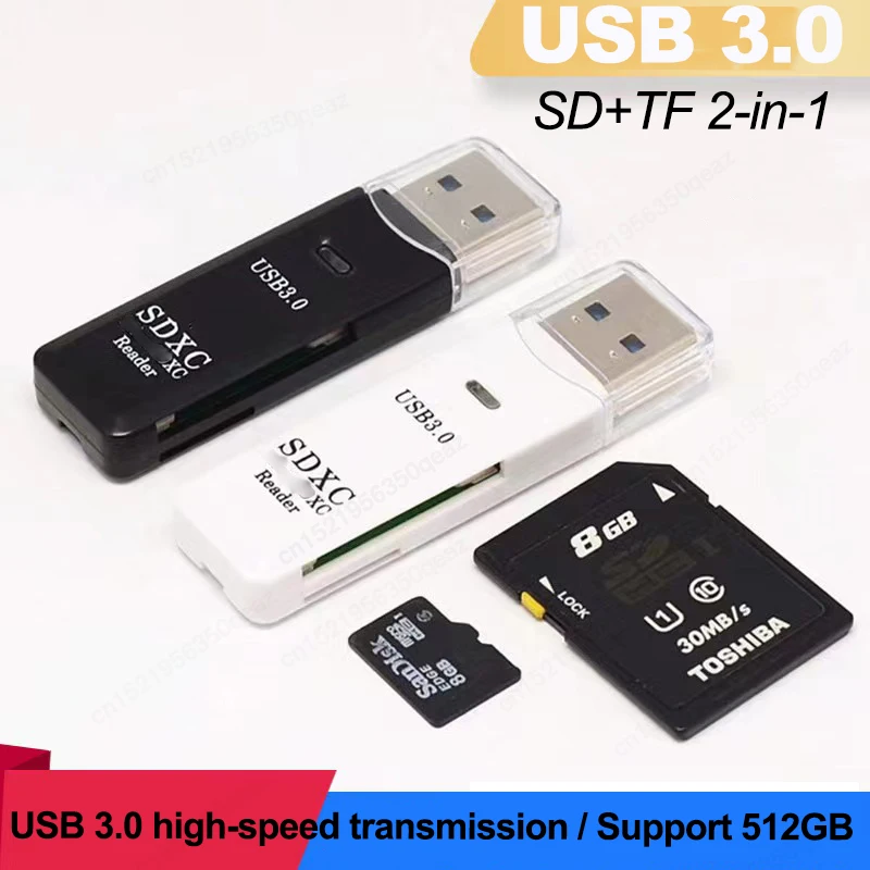 קורא כרטיסי זיכרון USB 3.0 , SD,TF למחשב ולטלפון