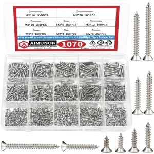 קיט ברגי הקשה עצמית M2 - 1070 יחידות - עץ