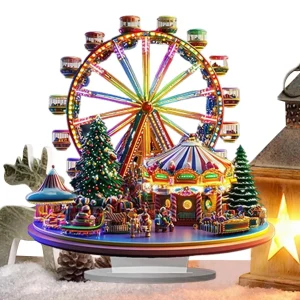 קישוט ספינר גלגל ענק 2D- קישוט לחג המולד 2025
