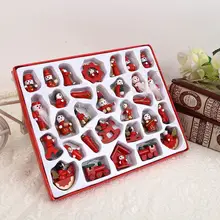 קישוטי עץ חג המולד - תליונים עץ קטנים בחבילה