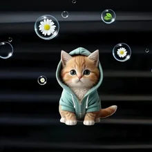 קליפס קישוט לרכב - חתלתול אקריליק - ארומתרפיה
