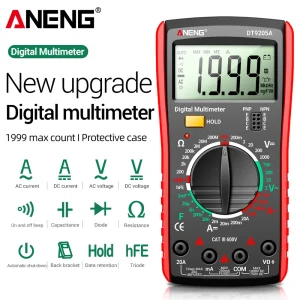 רב מודד דיגיטלי ANENG DT9205A - בדיקה מקצועית