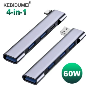 רכזת USB C 4-in-1 - מתאם מולטיפורט למחשב