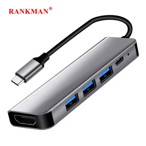 רכזת USB C - HDMI 4K, טעינה PD ומכשירים נוספים
