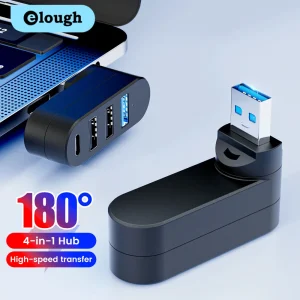 רכזת USB Elough Mini - מפצל 4 פורטים למחשב נייד