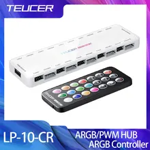 רכזת מאווררים ARGB PWM TEUCER LP-10 - בקר 2 ב-1