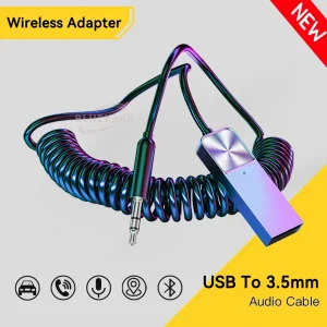 רסיבר בלוטות' לרכב - USB AUX - דיבורית + מיקרופון