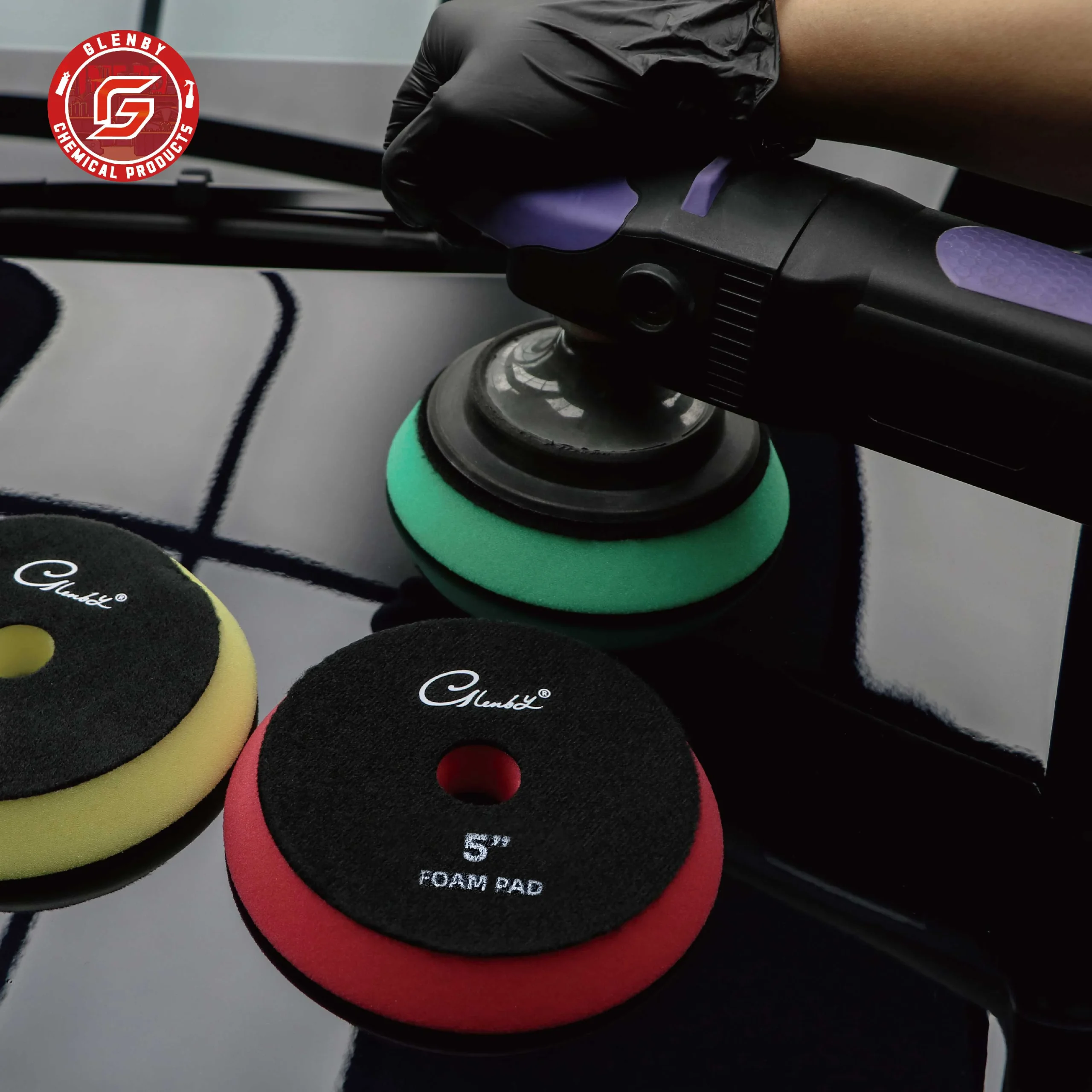 רפידות ליטוש ספוג לרכב 5 אינץ' - קיט ליטוש מקצועי