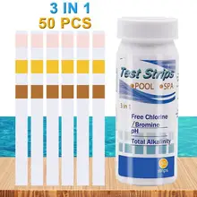 רצועות בדיקת כלור PH לבריכה אקווריום - בדיקת מים