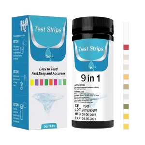 רצועות בדיקת מים 9 ב-1 - בדיקת איכות לבריכה