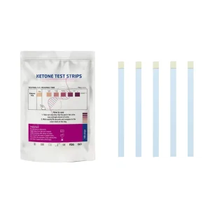 רצועות בדיקת קטונים בשתן - 100 יח' - בדיקת קטו דיאטה