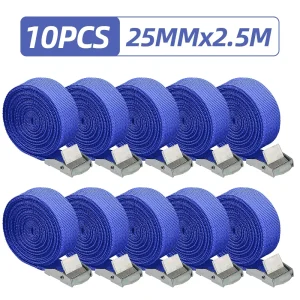 רצועות קשירה רב פעמיות עם אבזם - 10 יחידות