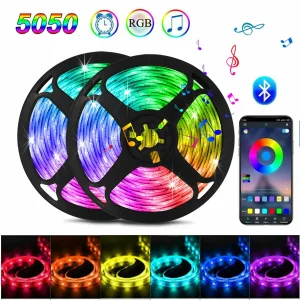 רצועת לד RGB 5050 - שלט USB, בלוטות' ואפליקציה