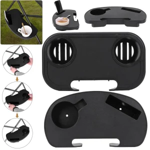 שולחן צד לכיסא עם מחזיק פלאפון- מושלם לגינה