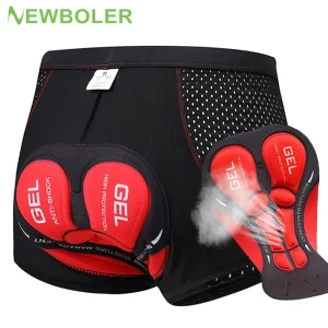 שורטס רכיבה NEWBOLER, נושם עם ריפוד ג'ל 5D לגבר