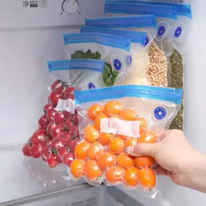 שקיות ואקום לאחסון מזון - רב פעמיות - 1-20 יח'