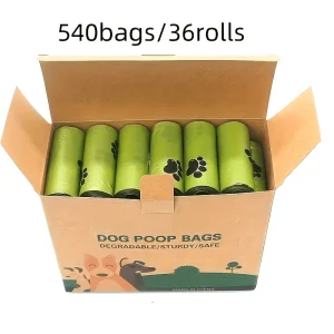 שקיות קקי לכלב - 540 יח׳ - עמידות וחזקות עם הדפס כף