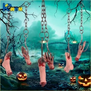 שרשרת קרס יד רגל ראש- קישוט אימה ליל כל הקדושים