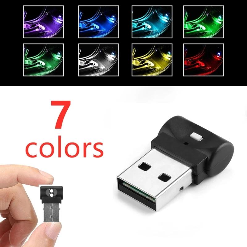 תאורת אווירה לרכב RGB - מנורת LED מיני USB