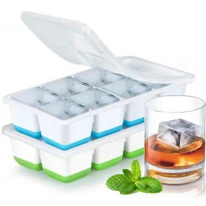 תבניות קוביות קרח סיליקון- קוביות גדולות לוויסקי
