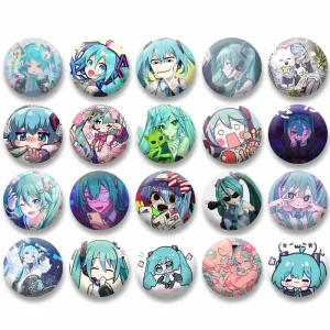 תג סיכה עגול מיק - דמות אנימה קאוואי - מתנה לילדים