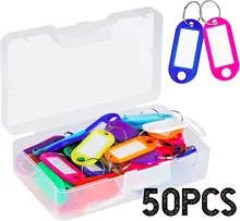 תגי מפתחות מפלסטיק - 50 יח' לזיהוי נוח