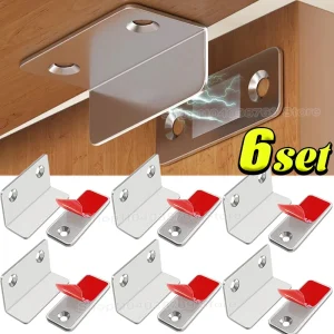 תופסן מגנטי דק לדלת - מנעול מגירה בלתי נראה