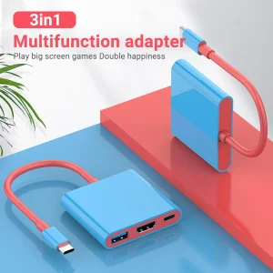 תחנת עגינה 3 ב-1 ניידת - HDMI, USB 3.0 ו-TYPE-C