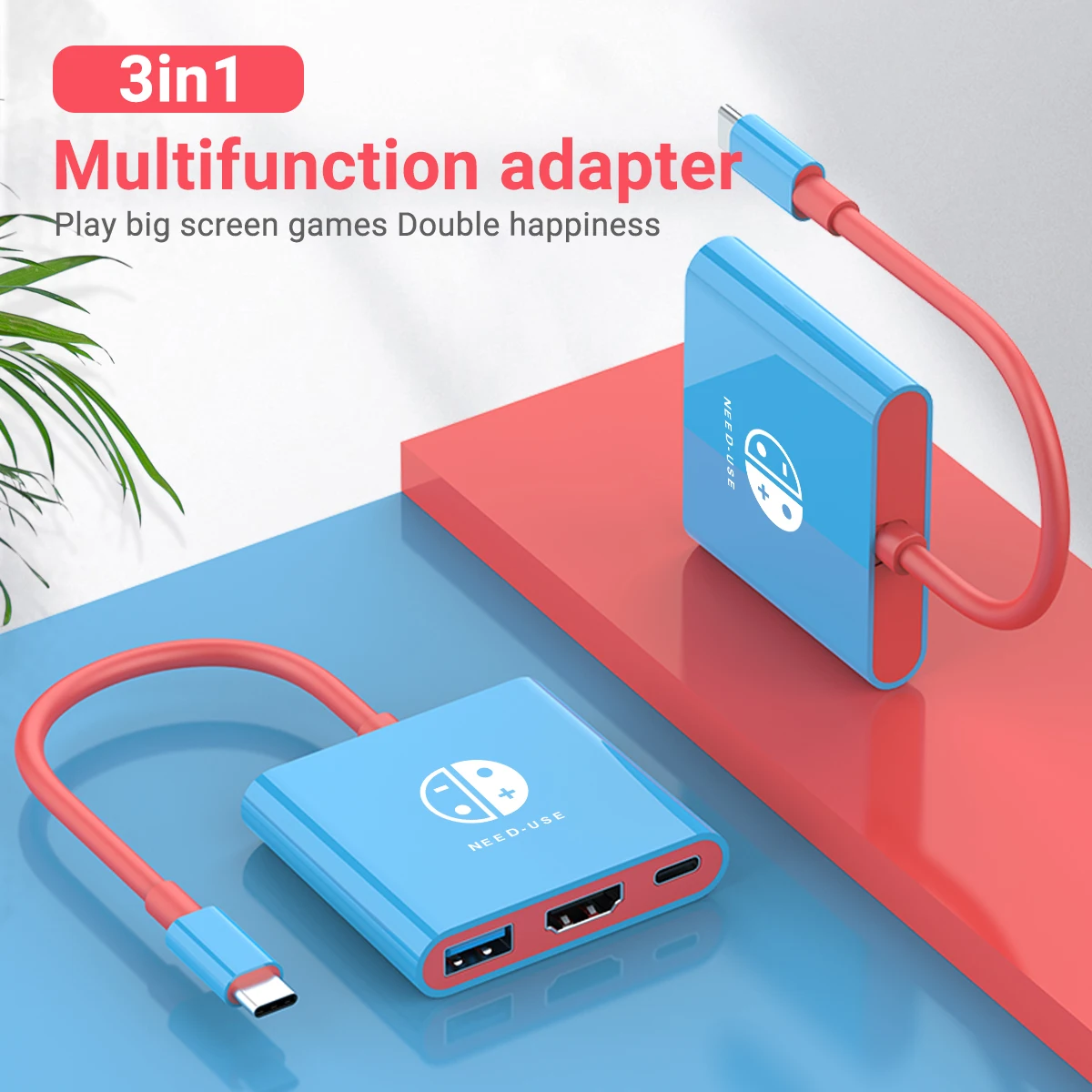 תחנת עגינה למשחקים ניידת - Type C HDMI USB 3.0