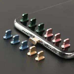 תקע אבק מתכת לטעינה לאייפד אייפון - 2 יחידות