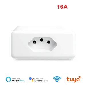 תקע חכם Tuya WiFi - 16A ברזילאי - שליטה מרחוק