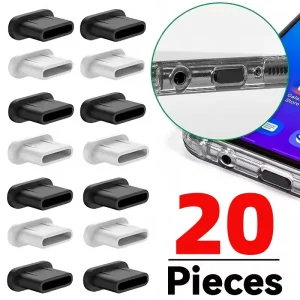 תקע סיליקון Type C - מגן אבק לאייפון וסמסונג