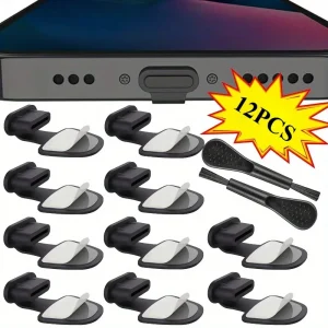 תקעי אבק USB-C סיליקון - הגנה נשלפת לטעינה