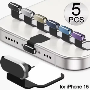 תקעי אבק מתכתיים לסלולר - iPhone 15 Pro Max