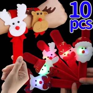 1-10 צמידי סנטה זוהרים לילדים-מתנות לחג המולד